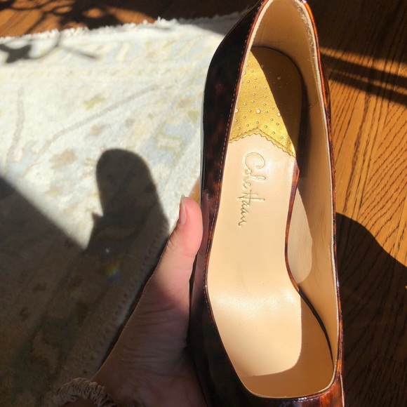 Cole Haan NikeAir Tortoise Shell Patent Heels 7B - Picture 9 of 10